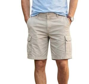 Eddie Bauer Men's Tan 100% Cotton Cargo Shorts